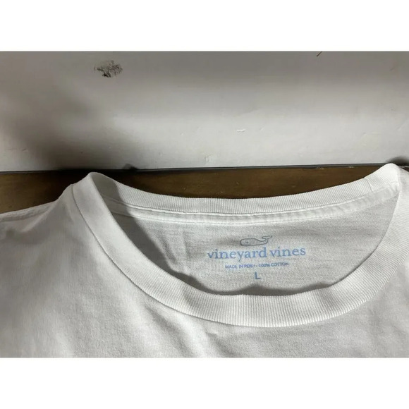 Vineyard Vines Mens Size Large White Soccer Graphic Tee Cotton Crewneck - Picture 3 of 10